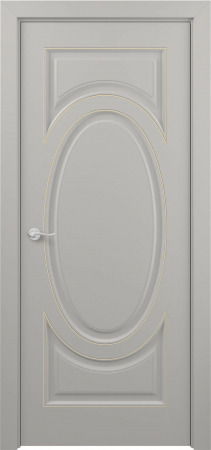 Лувр ДГ ART Classic Т2 Светло-серая эмаль патина золото (в канавку)