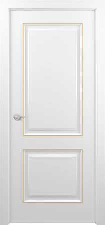 Венеция ДГ ART Classic Т2 Белая эмаль патина золото (в канавку)