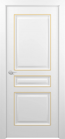 Ампир ДГ ART Classic Т2 Белая эмаль патина золото (в канавку)