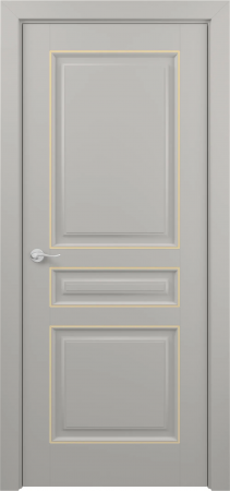 Ампир ДГ ART Classic Т2 Светло-серая эмаль патина золото (в канавку)