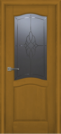 Лео м. ДО графит с фрезеровкой Медовый орех