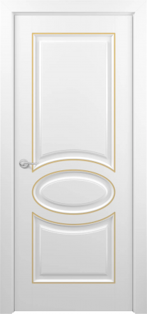 Прованс ДГ ART Classic Т2 Белая эмаль патина золото (в канавку)