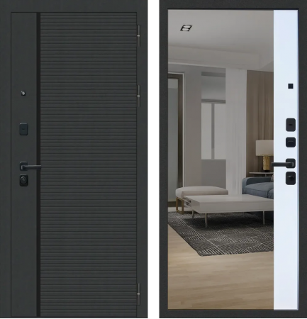 M11 ФЛП-19 Черный муар - ФЛЗ-23 Velluto Bianco AG 700