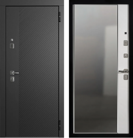 TR 2 ЮП-19 ZB 999-2 Черный кварц - ЮП-15 (зеркало) ZB Белый