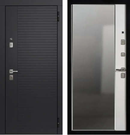 TR 13 ЮП-17 ZB 999-2 Черный кварц - ЮП-15 (зеркало) ZB Белый