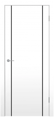 MX 3 ДГ Белый полипропилен Молдинг Черный