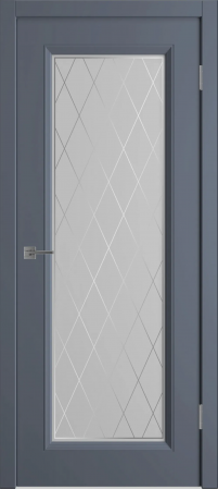 Флорида ДО матовое с пескоструйным рисунком Графит эмаль