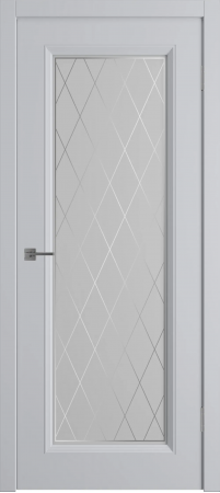 Флорида ДО матовое с пескоструйным рисунком Светло-серая эмаль