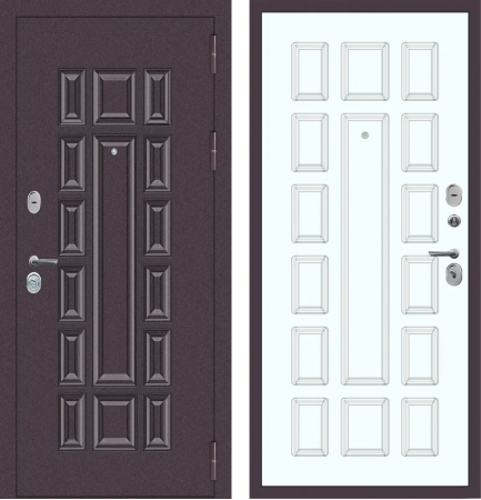 M55 с фрезеровкой Букле опал - ФЛТ-6 Velluto Bianco AG 700