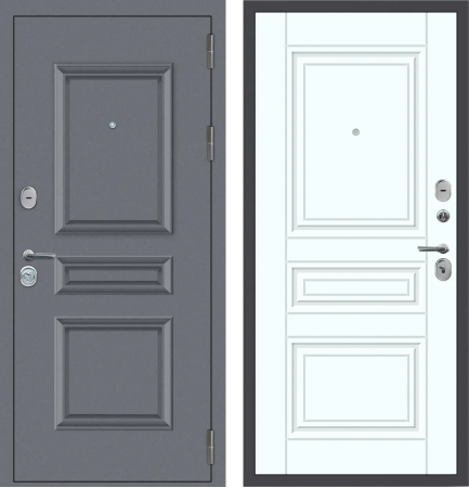 M52 с фрезеровкой Букле графит - ФЛ-10 Velluto Bianco AG 700