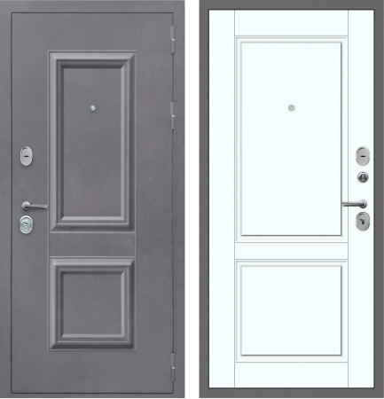 M50 штамп 2 квадрата Букле графит - ФЛ-30 Velluto Bianco AG 700